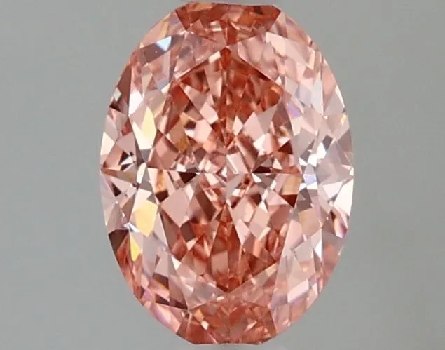 1.14ct OVAL Fancy Vivid Pink VVS2 Coloured Lab diamond