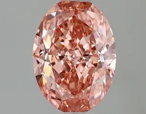 1.14ct OVAL Fancy Vivid Pink VVS2 Coloured Lab diamond