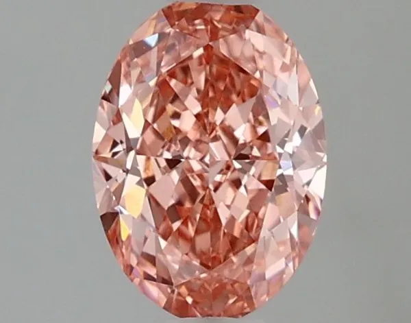 1.14ct OVAL Fancy Vivid Pink VVS2 Coloured Lab diamond