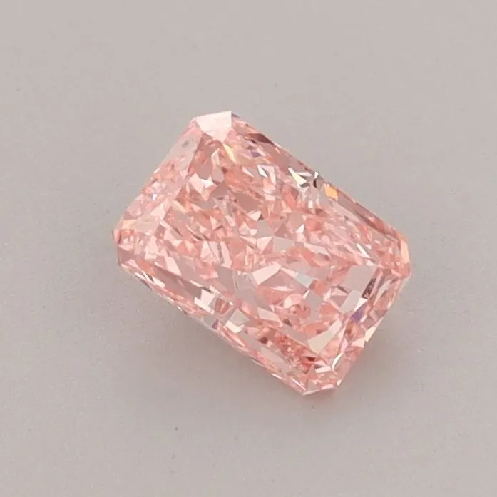 0.57ct RADIANT Fancy Vivid Pink VS1 Coloured Lab diamond