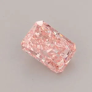 0.57ct RADIANT Fancy Vivid Pink VS1 Coloured Lab diamond
