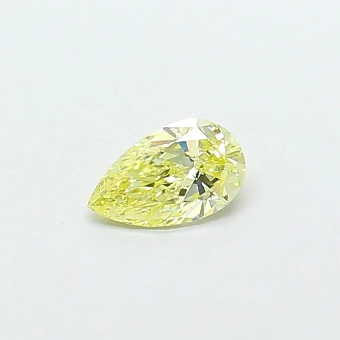 0.41ct PEAR Fancy Light Yellow VVS2 Coloured Lab diamond