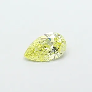0.41ct PEAR Fancy Light Yellow VVS2 Coloured Lab diamond