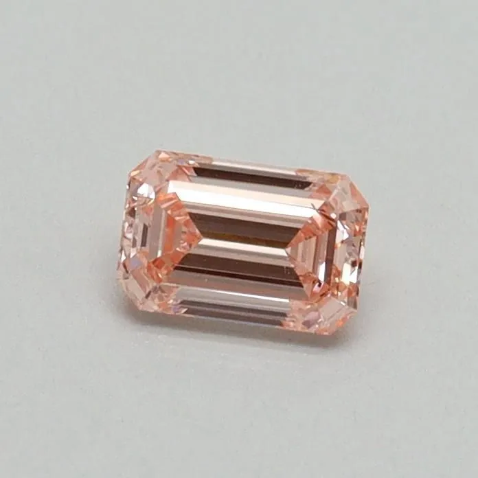 0.30ct EMERALD Fancy Intense Pink VS2 Coloured Lab diamond