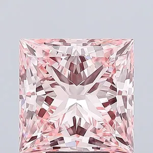 7.1ct PRINCESS Fancy Vivid Pink VS1 Coloured Lab diamond