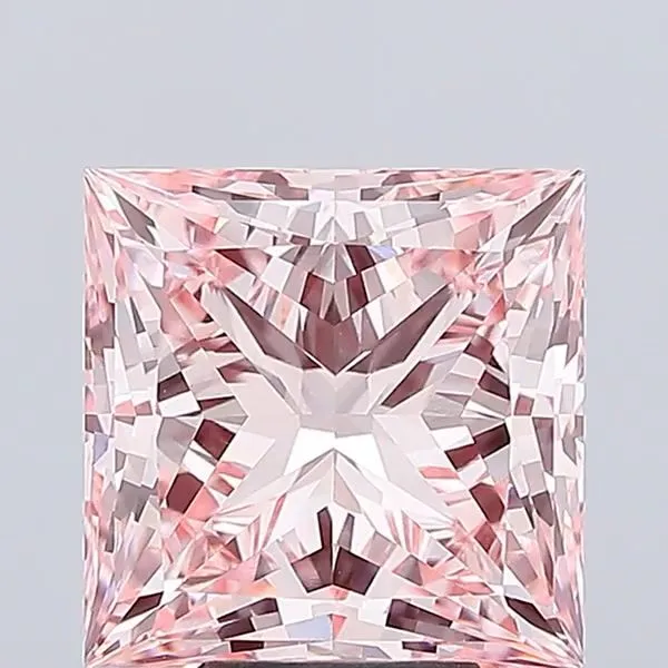 7.1ct PRINCESS Fancy Vivid Pink VS1 Coloured Lab diamond