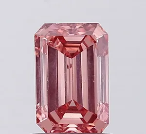 1.42ct EMERALD Fancy Vivid Pink VS2 Coloured Lab diamond