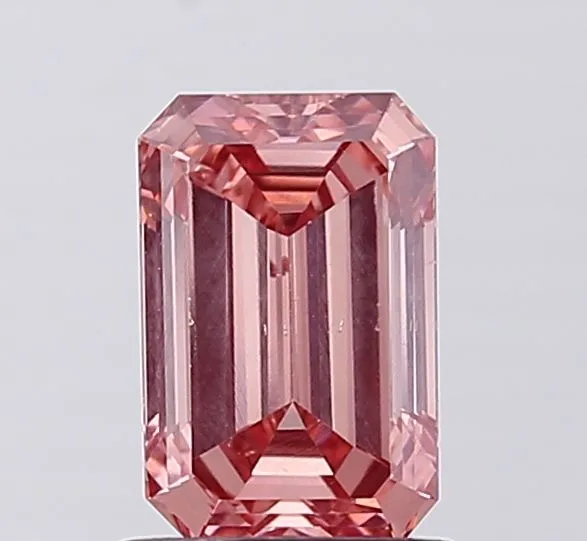 1.42ct EMERALD Fancy Vivid Pink VS2 Coloured Lab diamond
