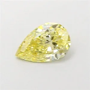 0.59ct PEAR Fancy Intense Yellow VS1 Coloured Lab diamond