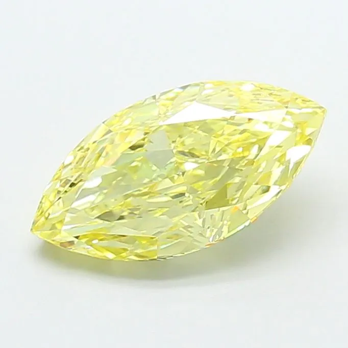 2.47ct MARQUISE Fancy Intense Yellow VS1 Coloured Lab diamond