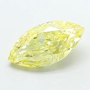 2.47ct MARQUISE Fancy Intense Yellow VS1 Coloured Lab diamond