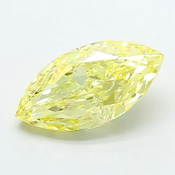 2.47ct MARQUISE Fancy Intense Yellow VS1 Coloured Lab diamond