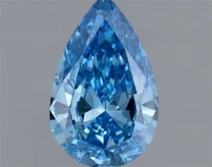 0.43ct PEAR Fancy Vivid Blue VS1 Coloured Lab diamond