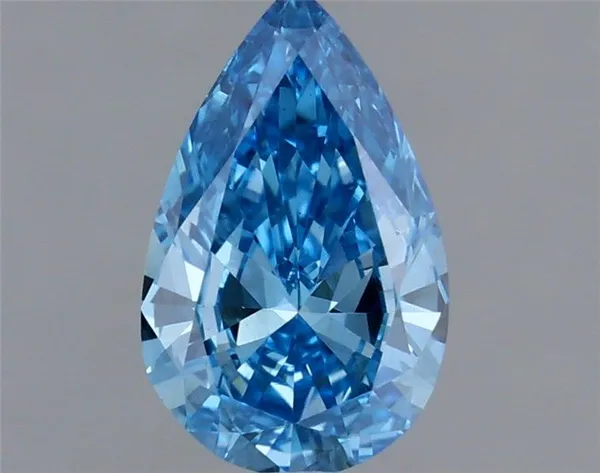 0.43ct PEAR Fancy Vivid Blue VS1 Coloured Lab diamond