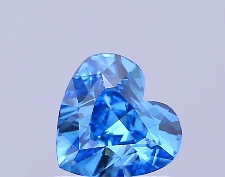 1.01ct HEART Fancy Vivid Blue VS1 Coloured Lab diamond