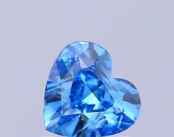 1.01ct HEART Fancy Vivid Blue VS1 Coloured Lab diamond