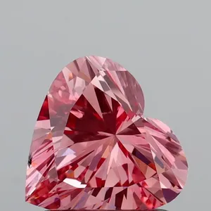 1.01ct HEART Fancy Vivid Pink VS2 Coloured Lab diamond