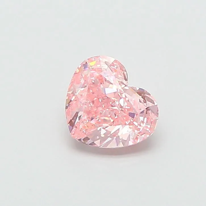 1.58ct HEART Fancy Intense Pink VS1 Coloured Lab diamond