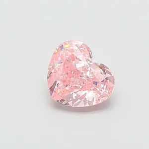 1.58ct HEART Fancy Intense Pink VS1 Coloured Lab diamond