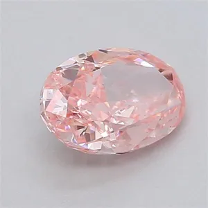 0.56ct OVAL Fancy Vivid Pink VS1 Coloured Lab diamond