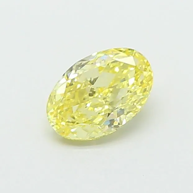 0.65ct OVAL Fancy Intense Yellow VS1 Coloured Lab diamond