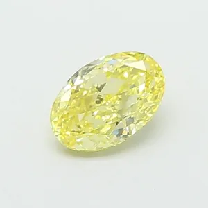 0.65ct OVAL Fancy Intense Yellow VS1 Coloured Lab diamond