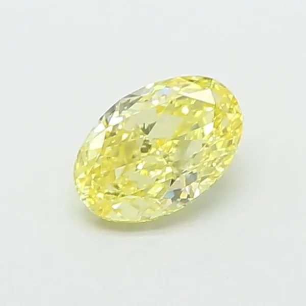 0.65ct OVAL Fancy Intense Yellow VS1 Coloured Lab diamond