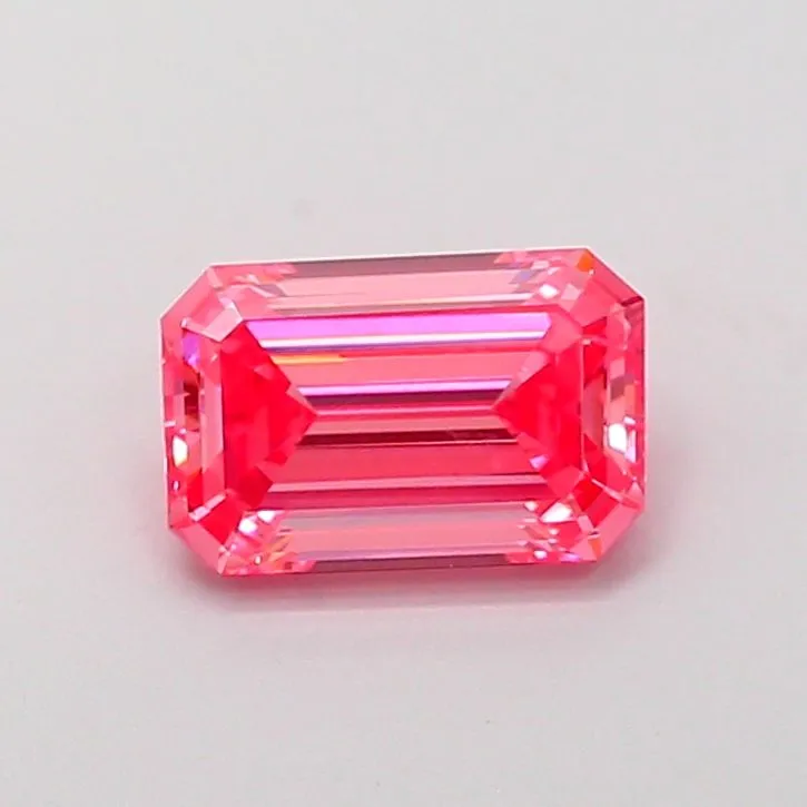 1.10ct EMERALD Fancy Vivid Pink VS1 Coloured Lab diamond