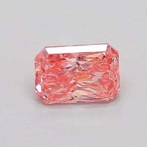 0.47ct RADIANT Fancy Vivid Pink VS1 Coloured Lab diamond