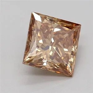 0.7ct PRINCESS Fancy Light Pink VVS2 Coloured Lab diamond
