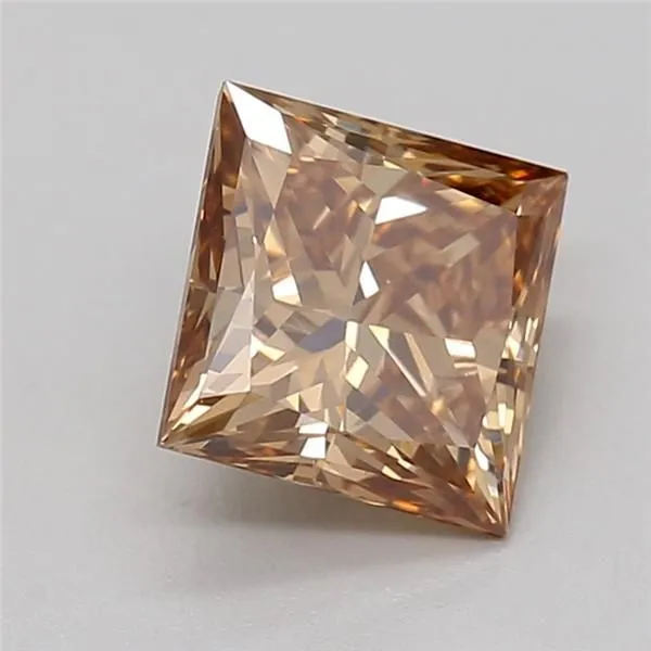 0.7ct PRINCESS Fancy Light Pink VVS2 Coloured Lab diamond