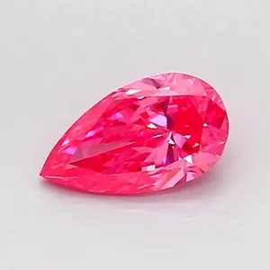 0.44ct PEAR Fancy Vivid Pink VVS2 Coloured Lab diamond