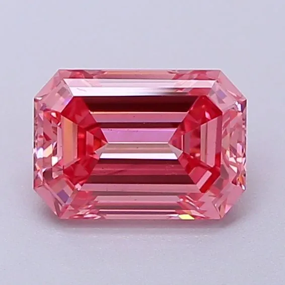 1.17ct EMERALD Fancy Vivid Pink VS2 Coloured Lab diamond