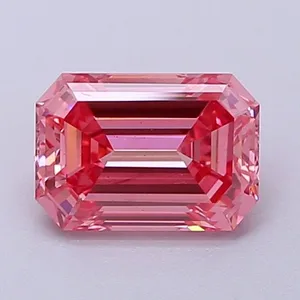 1.17ct EMERALD Fancy Vivid Pink VS2 Coloured Lab diamond