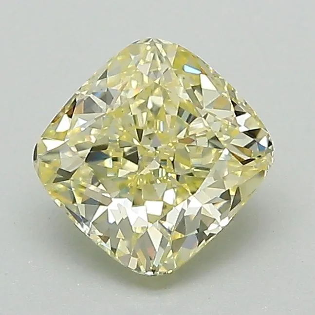 1.17ct CUSHION Fancy Yellow VS1 Coloured Lab diamond