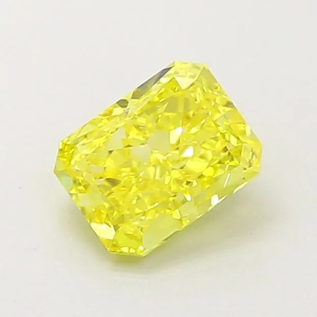 0.95ct RADIANT Fancy Vivid Yellow SI1 Coloured Lab diamond