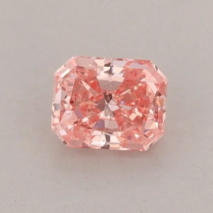 0.54ct RADIANT Fancy Vivid Pink SI2 Coloured Lab diamond