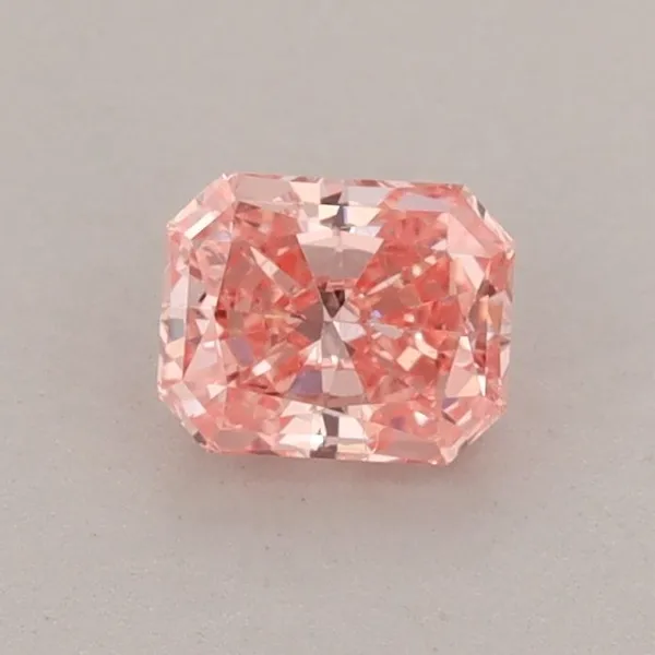 0.54ct RADIANT Fancy Vivid Pink SI2 Coloured Lab diamond