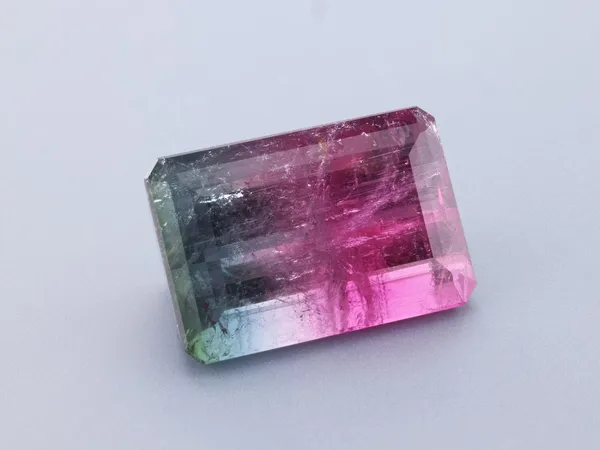 20.31ct Parti Tourmaline, Emerald Cut gemstone