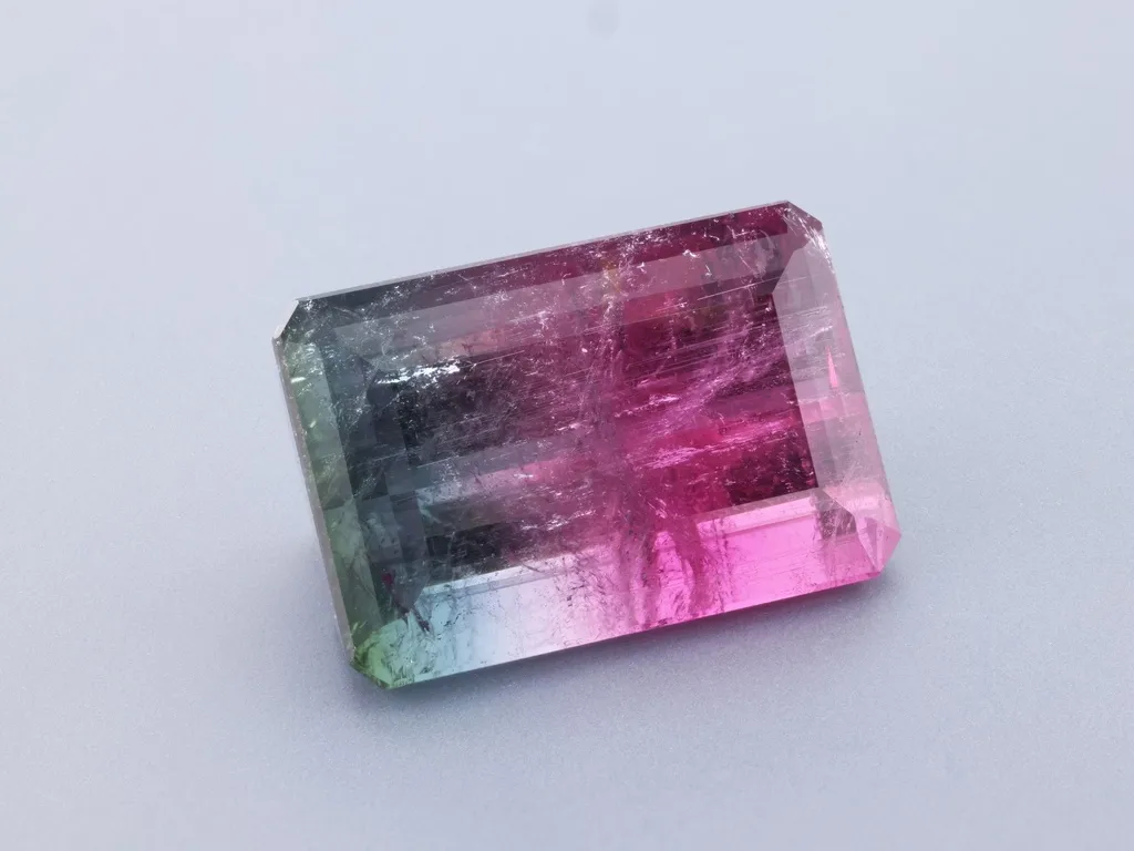 20.31ct Parti Tourmaline, Emerald Cut gemstone