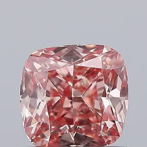 0.96ct CUSHION Fancy Intense Pink VS1 Coloured Lab diamond