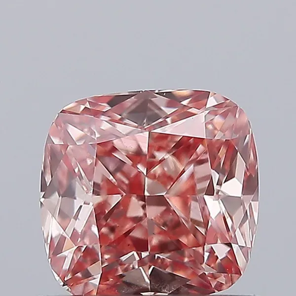0.96ct CUSHION Fancy Intense Pink VS1 Coloured Lab diamond