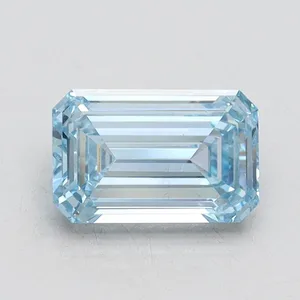 1ct EMERALD Fancy Intense Blue VS1 Coloured Lab diamond