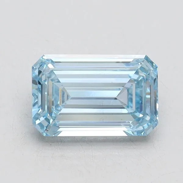 1ct EMERALD Fancy Intense Blue VS1 Coloured Lab diamond