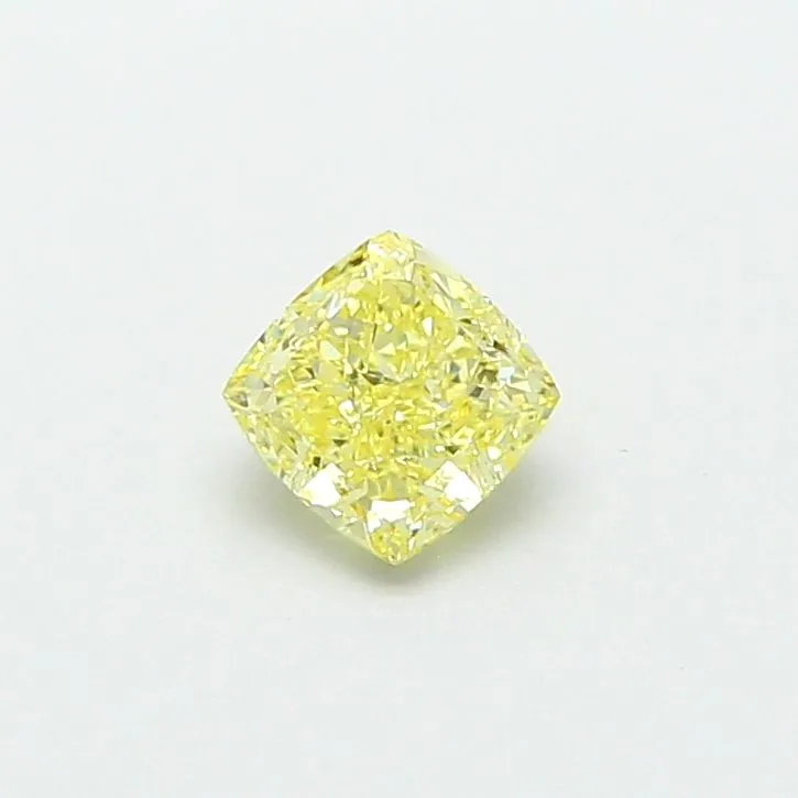 1.02ct CUSHION Fancy Intense Yellow VVS2 Coloured Lab diamond