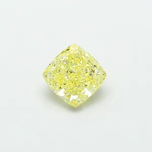 1.02ct CUSHION Fancy Intense Yellow VVS2 Coloured Lab diamond