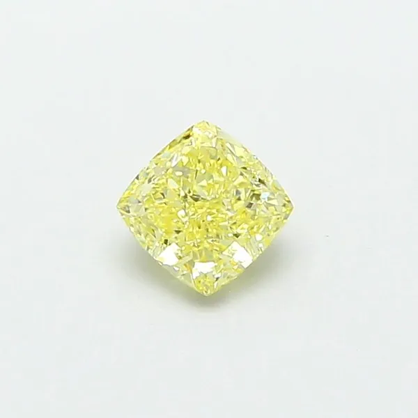 1.02ct CUSHION Fancy Intense Yellow VVS2 Coloured Lab diamond