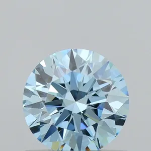 0.55ct ROUND Fancy Intense Blue VS1 Coloured Lab diamond
