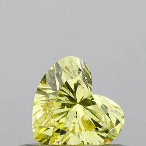 0.33ct HEART Fancy Vivid Yellow SI1 Coloured Lab diamond