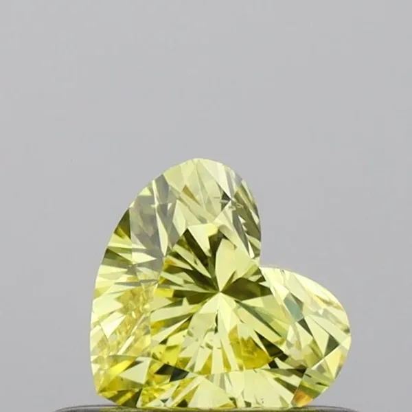 0.33ct HEART Fancy Vivid Yellow SI1 Coloured Lab diamond